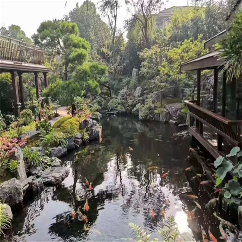西安庭院假山鱼池样式